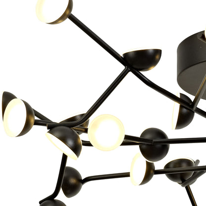 Mantra Adn 36 Light Ceiling Light, Round 74cm, 100W LED, 3000K, 7250lm, Black, 3yrs Warranty
