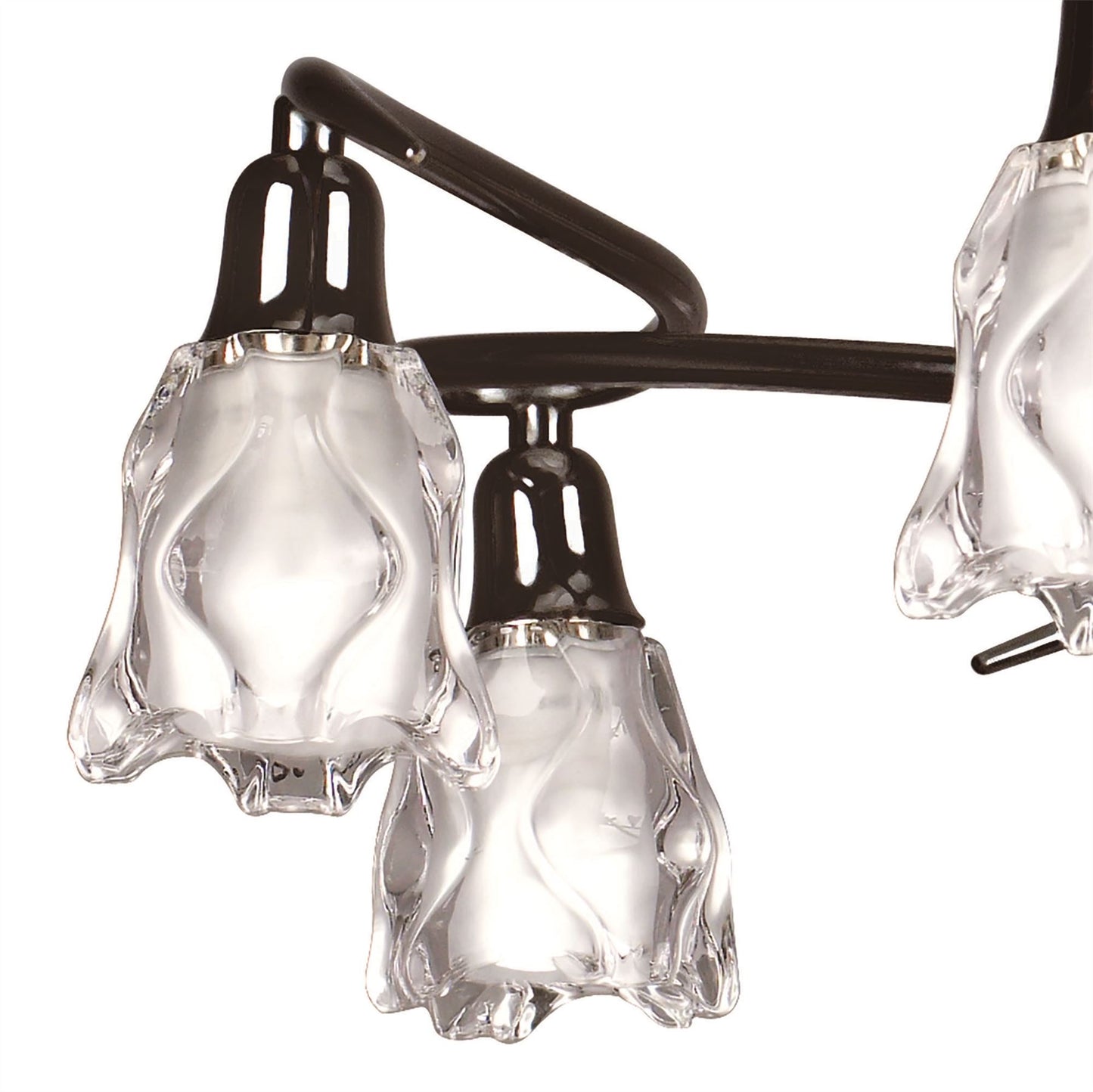 Mantra Amel 75cm Telescopic 8 Light L1/SGU10, Black Chrome, CFL Lamps INCLUDED