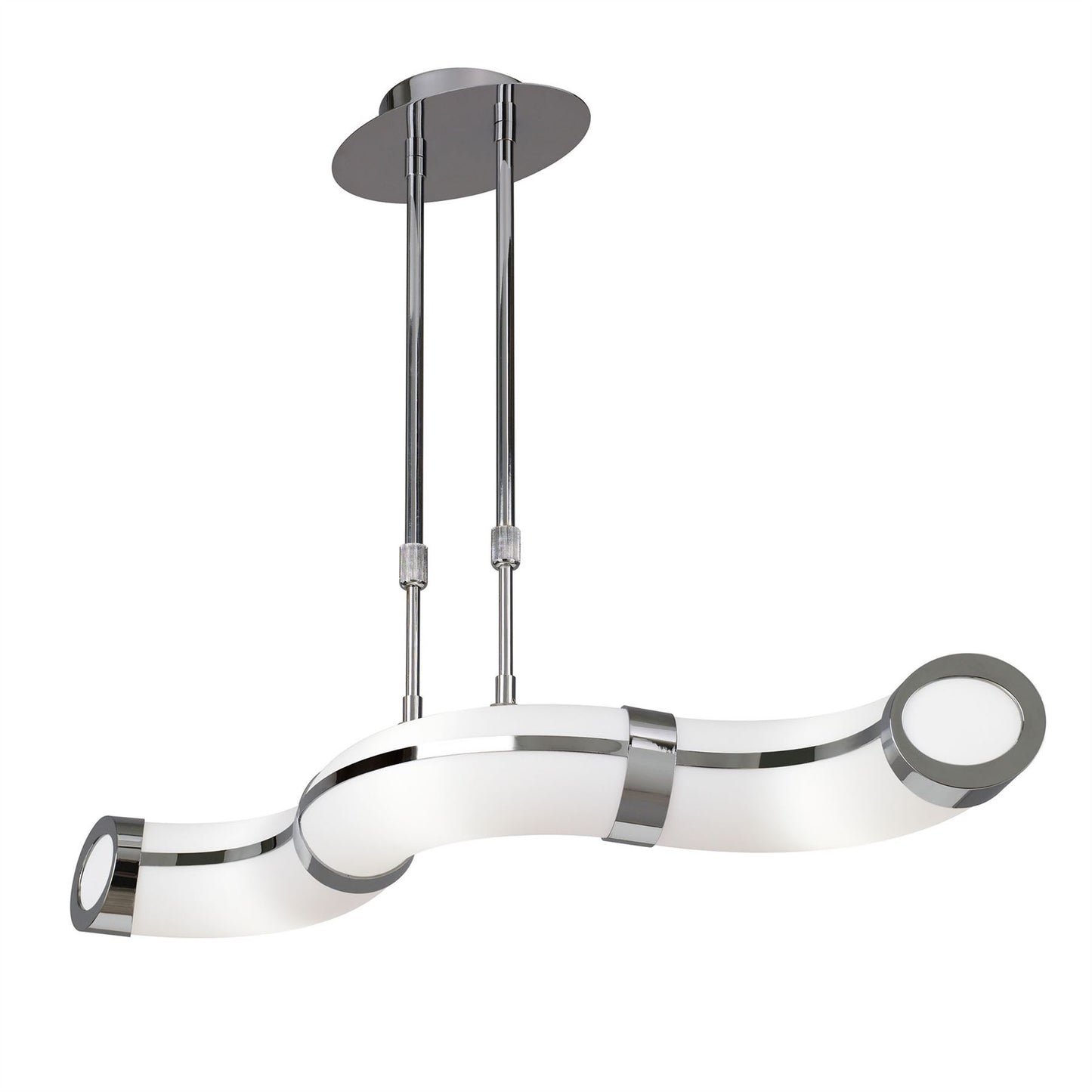 Mantra Guss GU10 Guss Telescopic GU10 3 Light L1, SGU10 Bar, Polished Chrome, White Acrylic, CFL Lamps INCLUDED