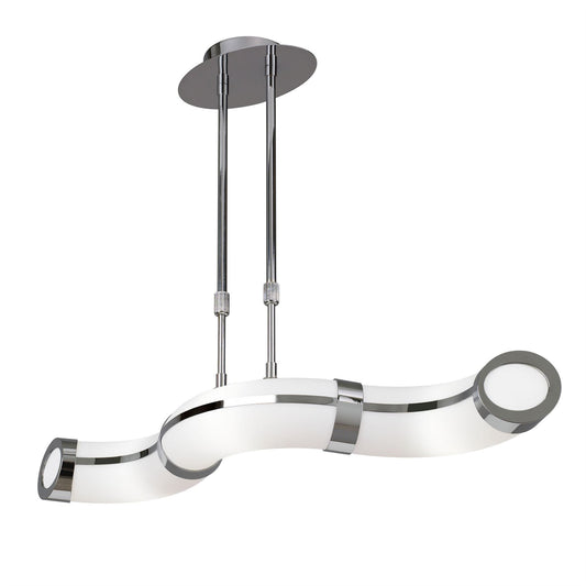 Mantra Guss GU10 Guss Telescopic GU10 3 Light L1, SGU10 Bar, Polished Chrome, White Acrylic, CFL Lamps INCLUDED