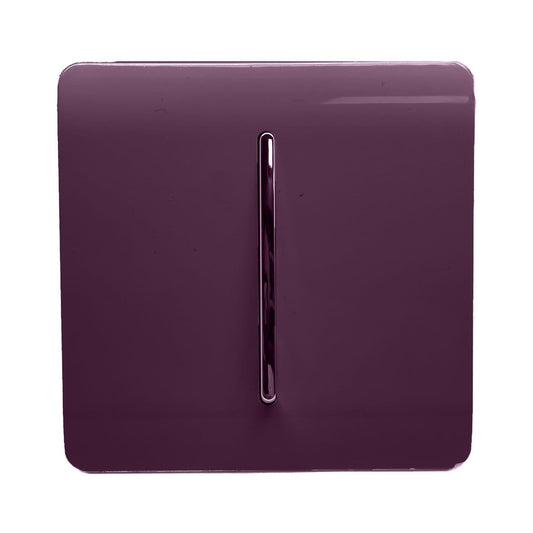 Trendi 1 Gang 3 Way Intermediate Artistic Modern Glossy 10 Amp Rocker Tactile Plum