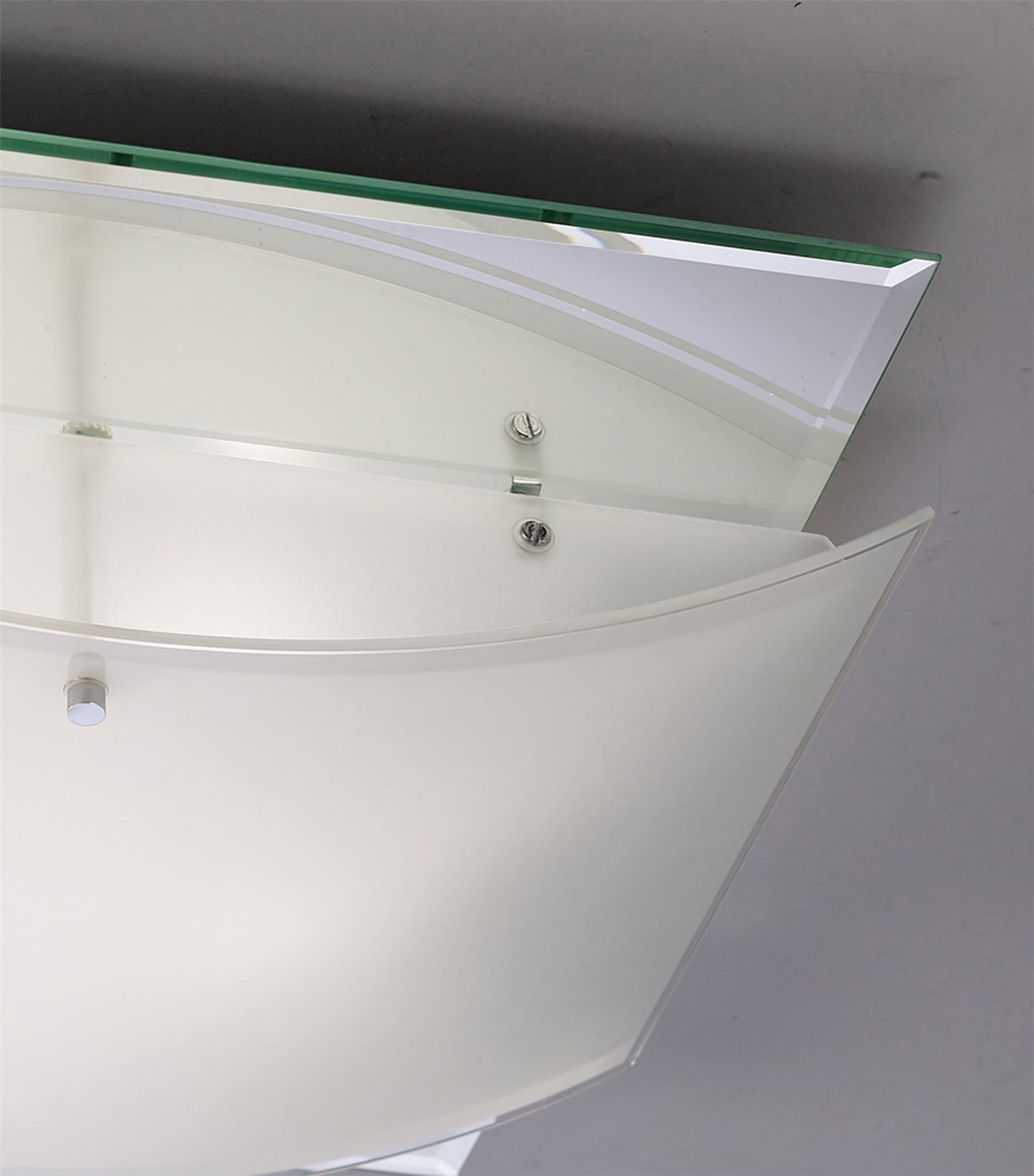 Diyas Vito Flush  3 Light E27 Polished Chrome/Mirror Ceiling Light Fitting