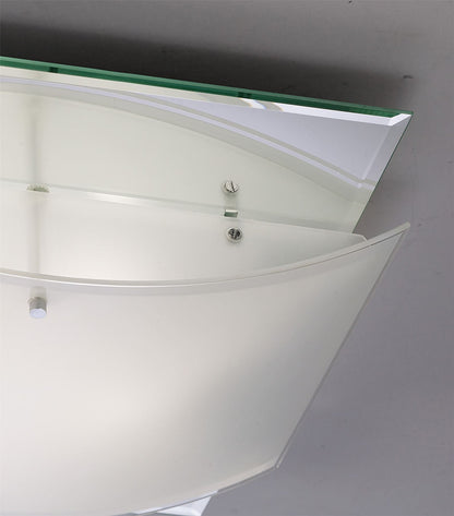 Diyas Vito Flush  3 Light E27 Polished Chrome/Mirror Ceiling Light Fitting
