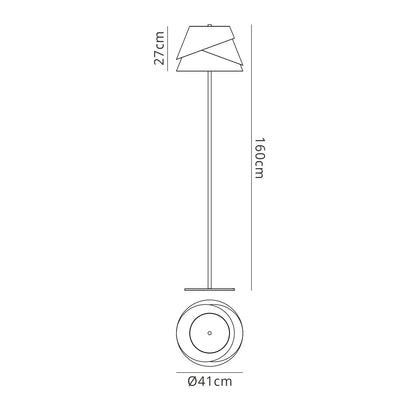 Mantra M5864 Alboran Floor Lamp 1x40W (No Inc), Alumimium/Iron