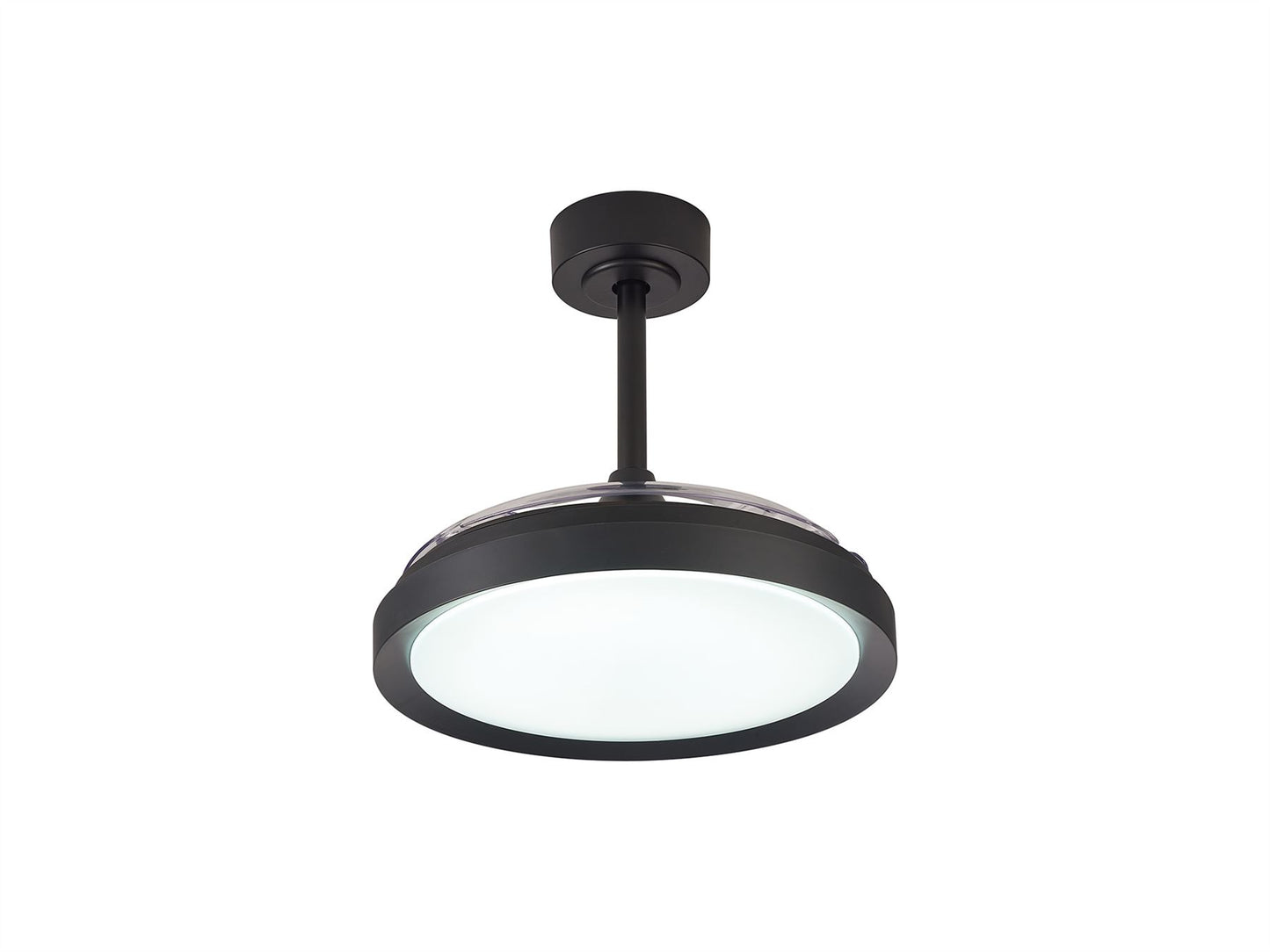 Mistral Mini 45cm 40W LED Dimmable Ceiling Light With Built-In 28W DC Fan, 2700-5000K Remote Control, 2500lm, Black, 5yrs Warranty