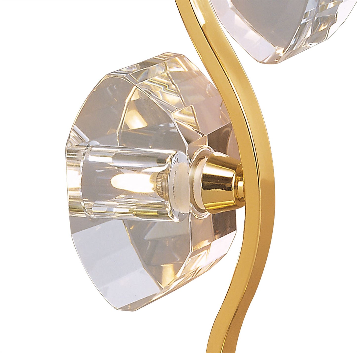Mantra Alfa Crystal Table Lamp 2 Light G9 French Gold