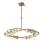 Mantra Kromo 68cm Telescopic 6 Light G9 Round, Antique Brass