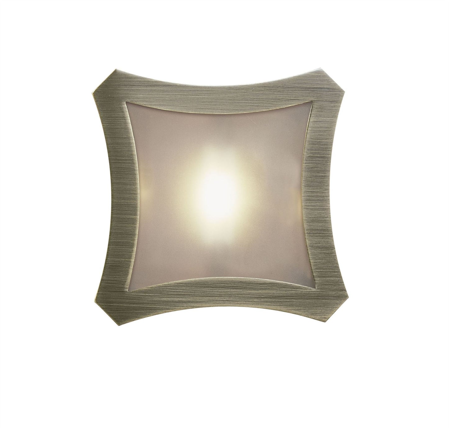 Mantra Rosa Del Desierto Flush Ceiling Large Square 1 Light R7S-78mm, Antique Brass