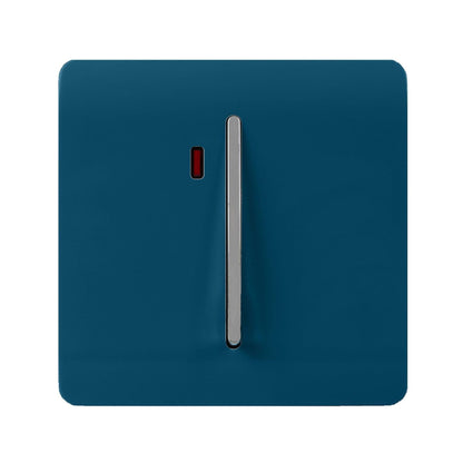 Trendi Artistic Modern Glossy 45 A Tactile Light Switch & Neon Insert Midnight Blue