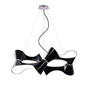 Mantra M1552 Ora Pendant 8 Twisted Round Light E27, Gloss Black/White Acrylic/Polished Chrome