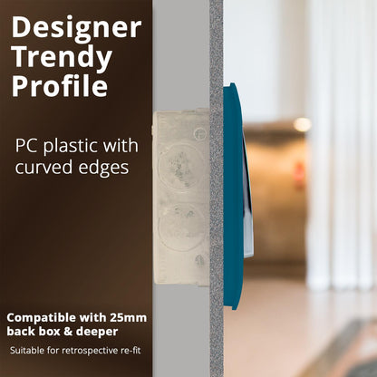 Trendi Artistic Modern Glossy Home Automation Switch Midnight Blue