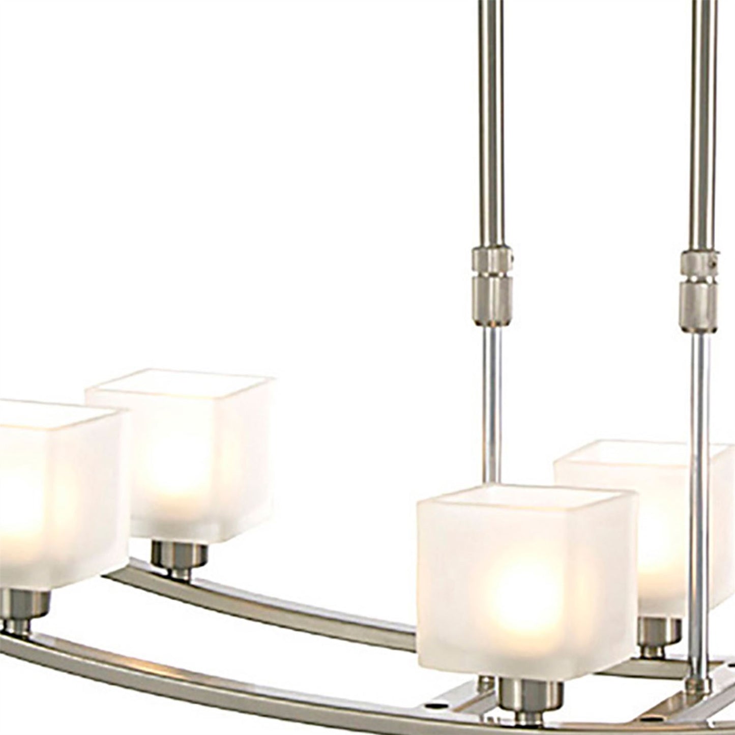 Diyas PILA 6 Light G9  G9 SATIN NICKEL Ceiling Pendant Light Fitting