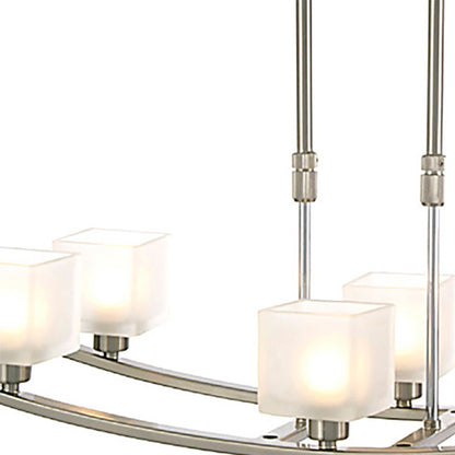 Diyas PILA 6 Light G9  G9 SATIN NICKEL Ceiling Pendant Light Fitting