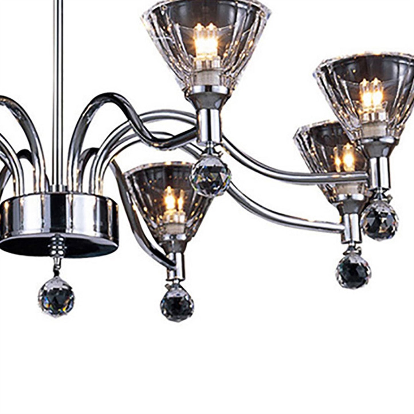 Diyas Neptune 65cm  Round 8 Light G9 Polished Chrome Ceiling Pendant Light Fitting