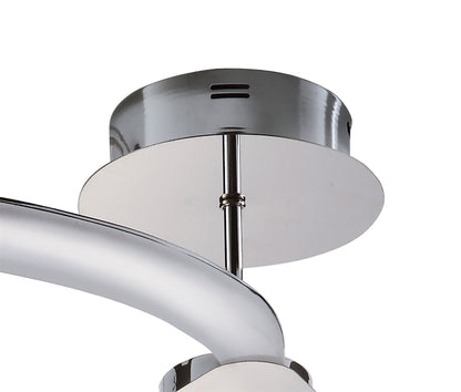 Mantra M3562 On Semi Flush 15W LED 3000K, 1500lm, Polished Chrome/Frosted Acrylic, 3yrs Warranty - M3562 Ceiling
