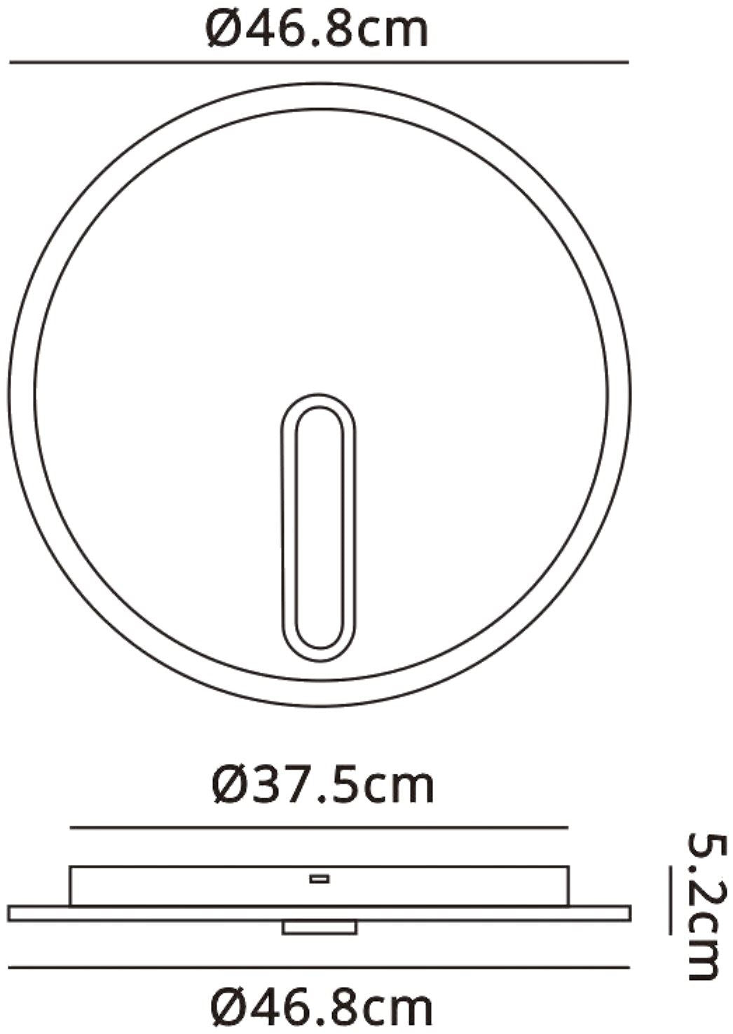Mantra Fusion Clock 46.8cm Ceiling 47cm Round, 40W LED, 4000K, 2800lm, Sand White, 3yrs Warranty Ceiling