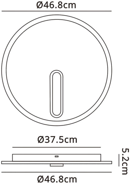 Mantra Fusion Clock 46.8cm Ceiling 47cm Round, 40W LED, 4000K, 2800lm, Sand White, 3yrs Warranty Ceiling