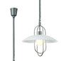 Deco Riva Rise & Fall Pendant 1 Light E27, Polished Chrome/Opal White Glass Shade