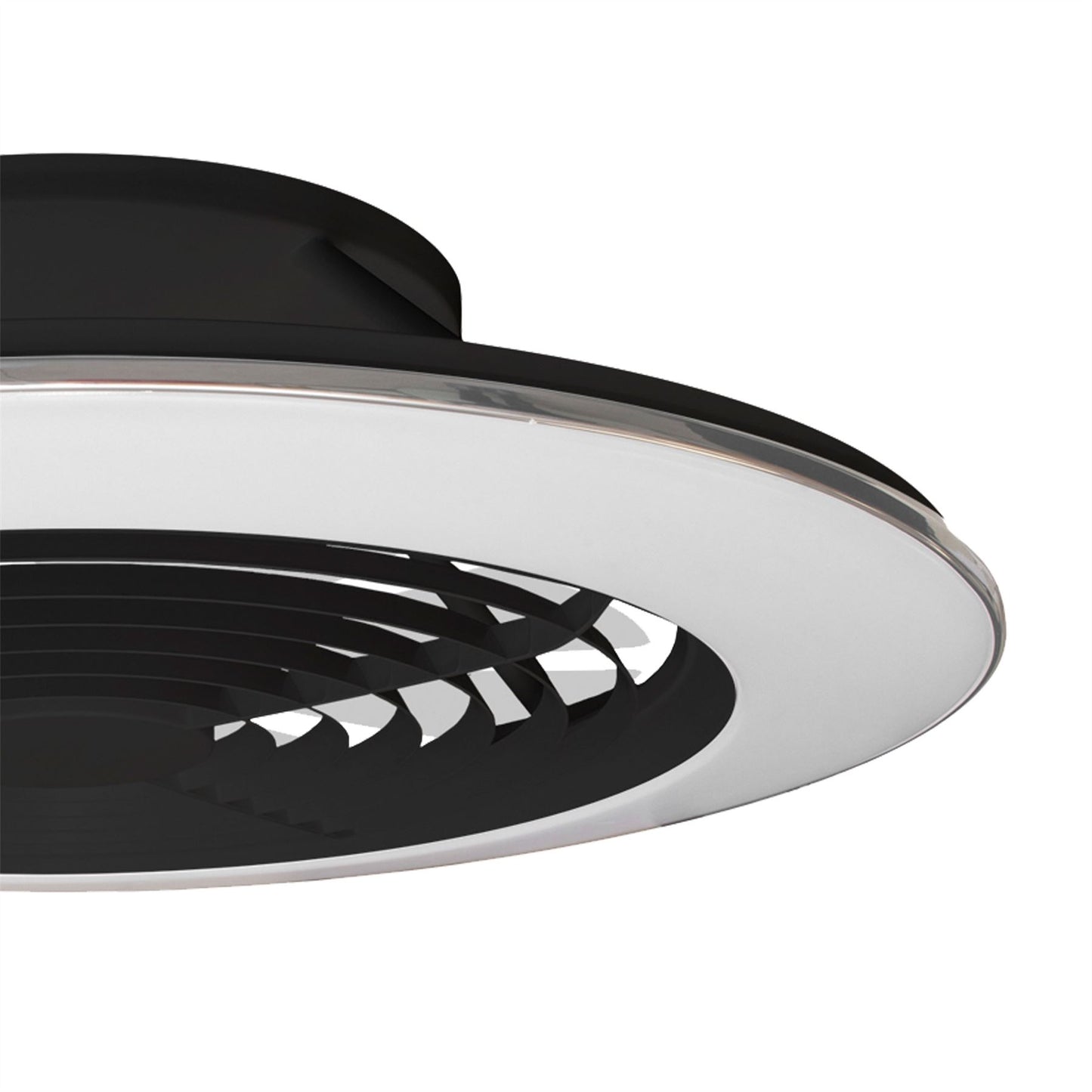 Alisio XL 73.5cm 95W LED Dimmable Ceiling Light & 58W DC Reversible Fan, Black Finish c/w Remote Control, APP & Alexa/Google Voice Control, 5900lm