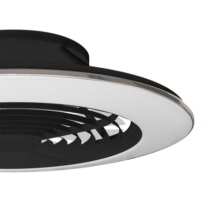 Alisio XL 73.5cm 95W LED Dimmable Ceiling Light & 58W DC Reversible Fan, Black Finish c/w Remote Control, APP & Alexa/Google Voice Control, 5900lm
