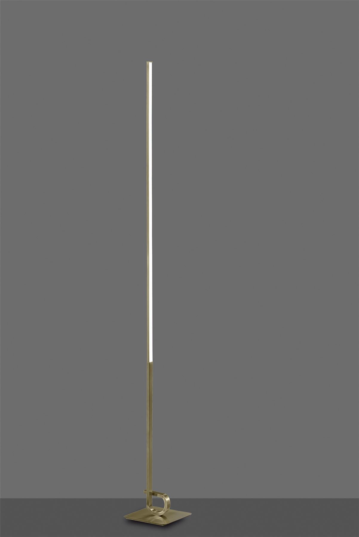 Mantra M6143 Cinto Floor Lamp 175cm, 20W LED, 3000K, 1600lm Dimmable, Antique Brass, 3yrs Warranty