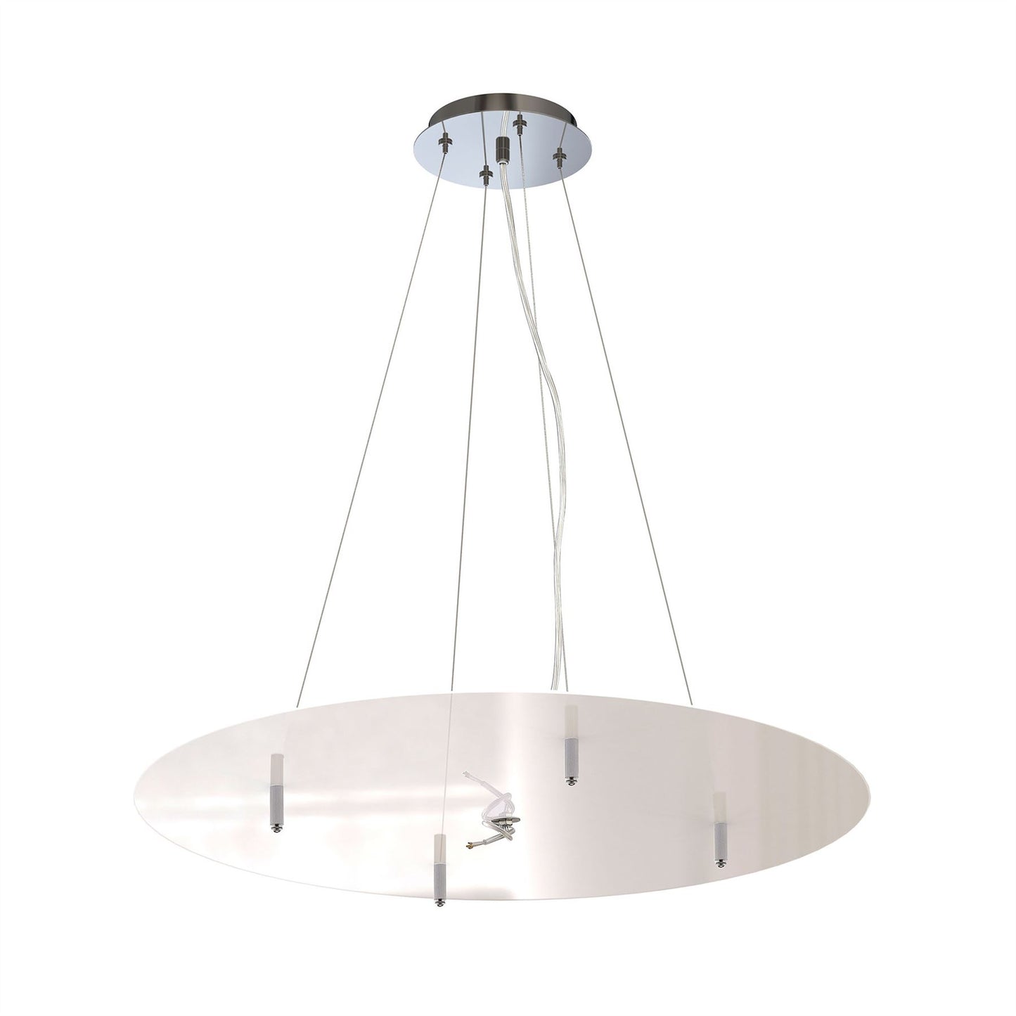 Mantra M5033 Nordica Pendant Kit 90CM, Polished Chrome/White Acrylic