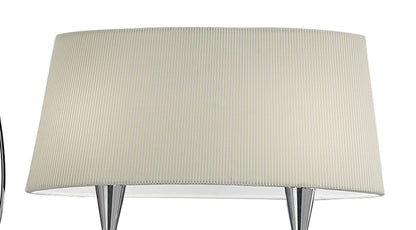 Mantra M1642 Mara Linear Pendant 2 Arm 4 Light E14, Polished Chrome with Ivory White Shades
