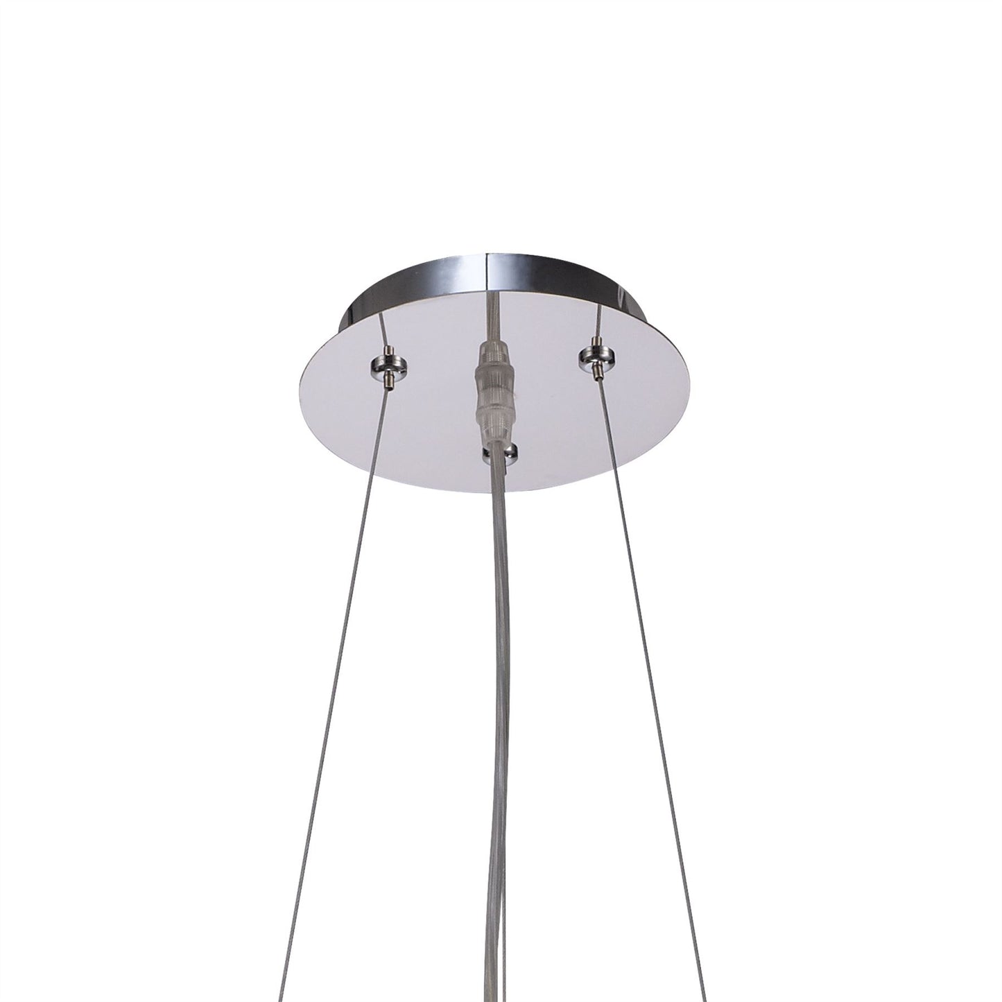 Diyas Zanthe 45cm  Round 10 Light G9 Polished Chrome/Clear Glass Ceiling Pendant Light Fitting