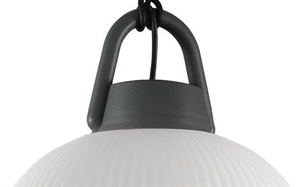 Mantra Fusion M6216 Kinke Pendant, 1 x E27, IP65, Anthracite, 2yrs Warranty