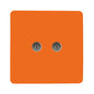 Trendi Artistic Modern Glossy Tactile 2 Gang TV Socket Orange