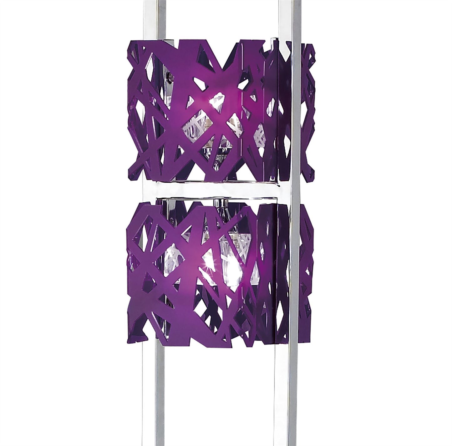 Mantra Tokio Floor Lamp 4 Light G9, Violet/Polished Chrome