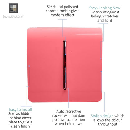 Trendi Artistic Modern Glossy  Home Automation Switch Strawberry