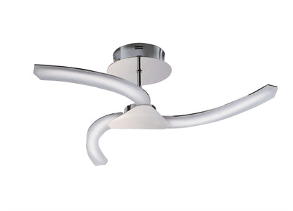 Mantra M3562 On Semi Flush 15W LED 3000K, 1500lm, Polished Chrome/Frosted Acrylic, 3yrs Warranty - M3562 Ceiling