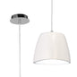 Mantra M4823 Triangle Pendant Small 1 Light E27, Gloss White/Polished Chrome