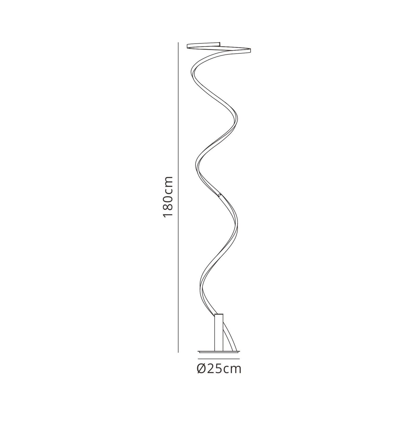 Mantra M6102 Helix Floor Lamp 180cm, 42W LED, 4000K, 3360lm, White & Chrome, 3yrs Warranty