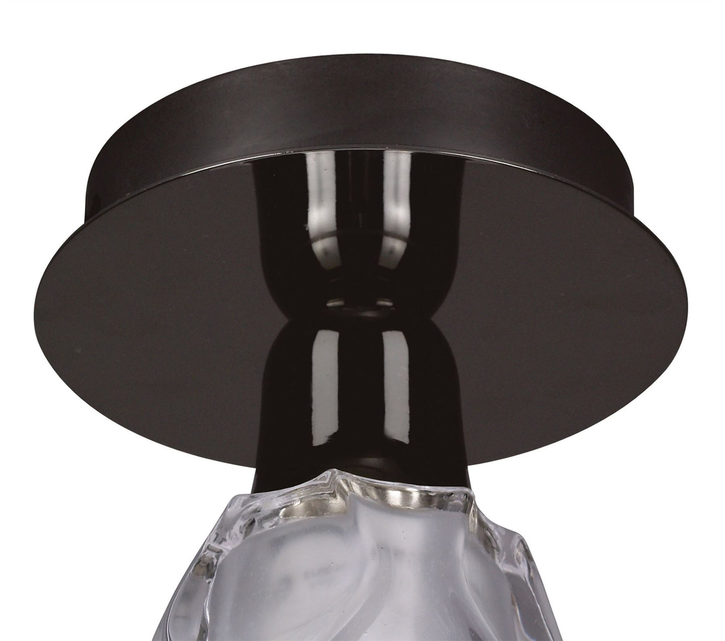Mantra Amel 12cm Ceiling 1 Light L1/SGU10, Black Chrome, CFL Lamps INCLUDED