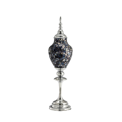 Diyas Home (DH) Myra Mosaic Ornament Large Blue/Silver Mosaic
