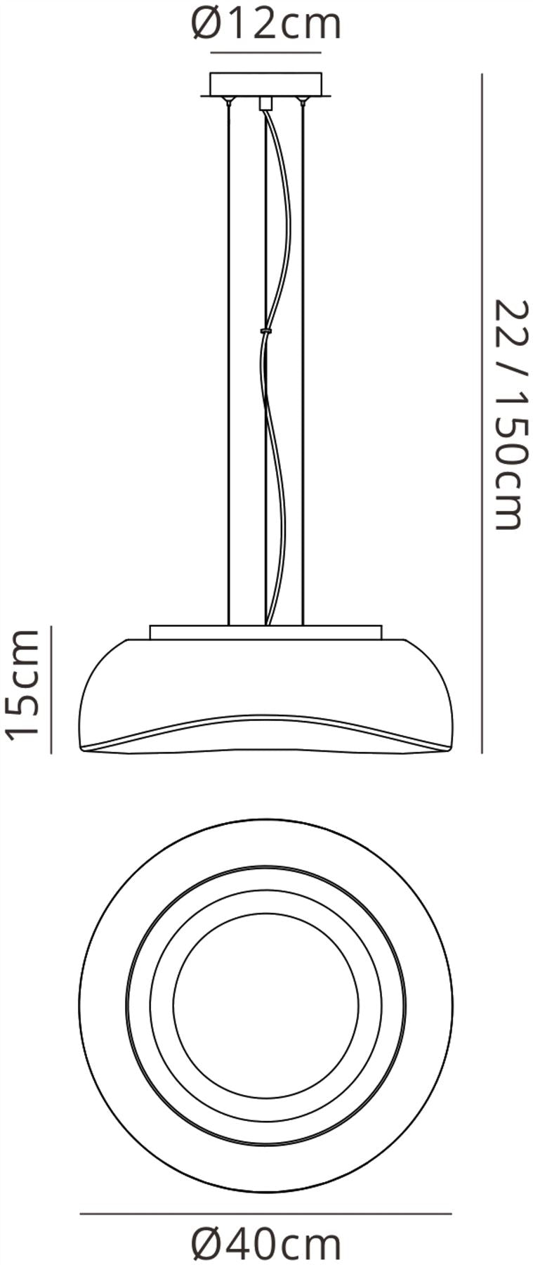 Mantra M4892 Opal Pendant 3 Light E27, Polished Chrome/Frosted White Glass