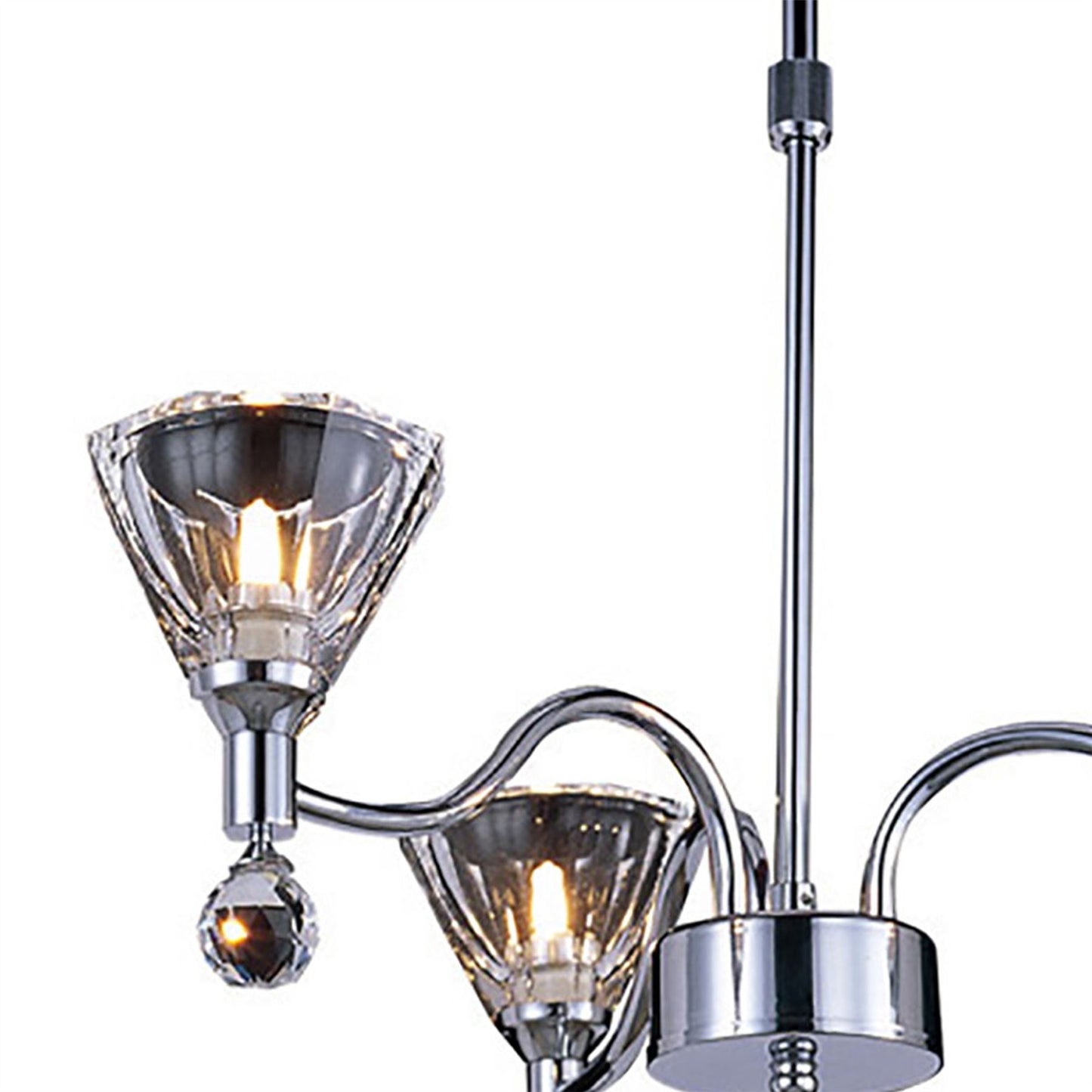 Diyas Neptune 52cm  Round 3 Light G9 Polished Chrome Ceiling Pendant Light Fitting
