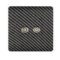 Trendi Switch 2 Gang Female Co-Axial Modern Designer Television Socket in Carbon Fibre