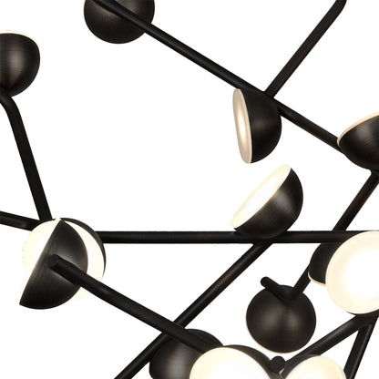 Mantra Adn 36 Light Pendant, Round 74cm, 100W LED, 3000K, 7250lm, Black, 3yrs Warranty