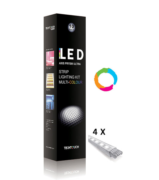 Techtouch Axis Ultra Multi-Coloured Kit 4x18 LED Rigid Strips (10W) Strip