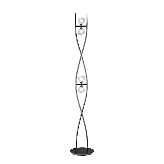 Mantra Fragma Floor Lamp 4 Light G9, Black Chrome, NOT LED/CFL Compatible