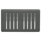 Trendi Artistic Modern Glossy 8 Gang 2 Way Rocker  Double Plate Tactile Light Switch Charcoal