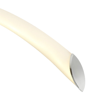 Mantra Armonia Semi Flush Small Loop, 18W LED, 3000K, 1350lm, Polished Chrome/Frosted Acrylic, 3yrs Warranty Ceiling