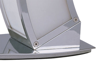 Mantra Duna GU10 Table Lamp 1 Light L1/SGU10, Polished Chrome/White Acrylic, CFL Lamps INCLUDED
