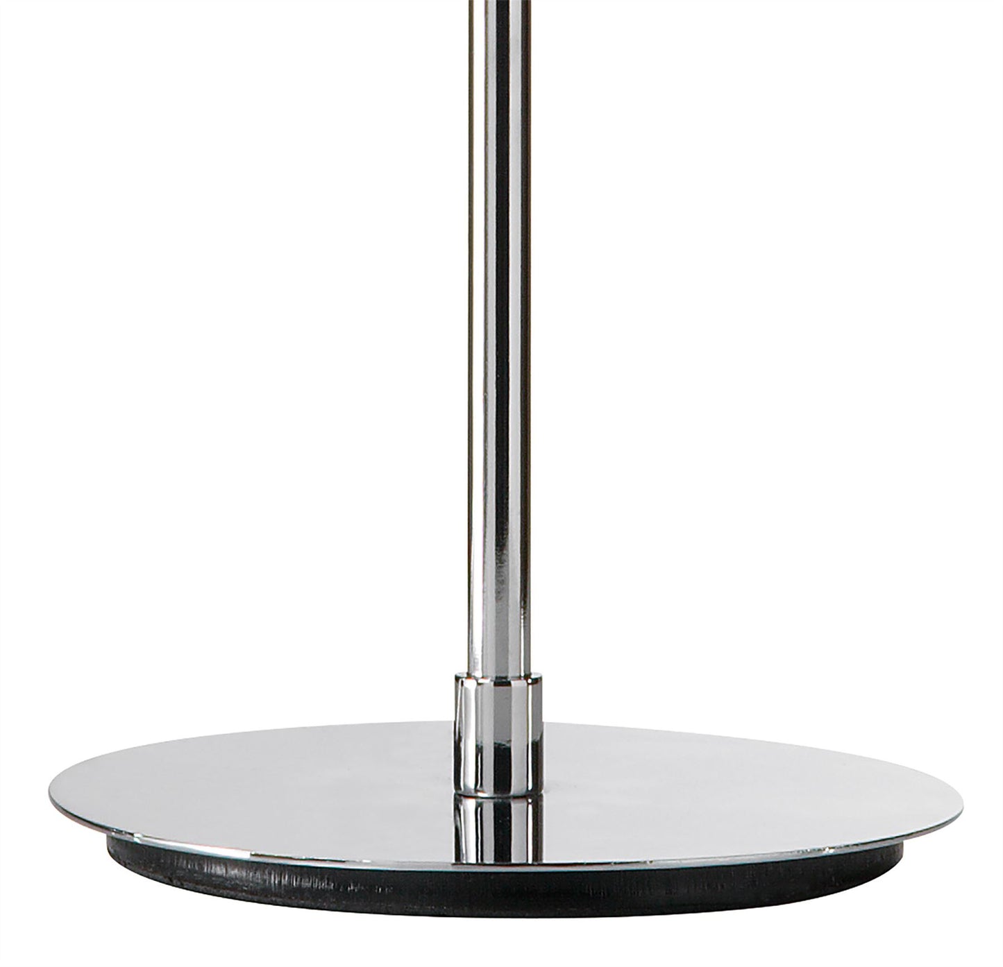 Mantra Manhattan Table Lamp 2 Light L1/SGU10, Polished Chrome/Frosted Glass with Black Patterned Shade, CFL Lamps INCLUDED