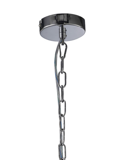 Diyas Willow 50cm  WITHOUT SHADE 5 Light E14 Polished Chrome/Crystal Ceiling Pendant Light Fitting