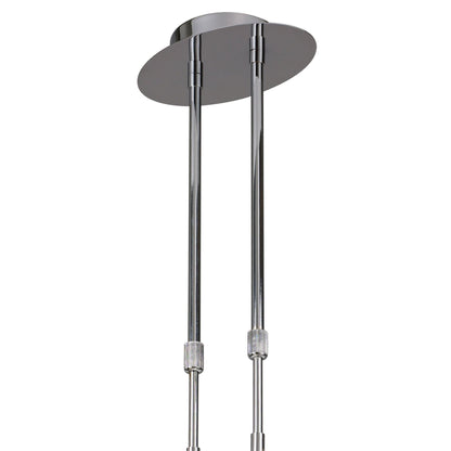 Mantra Guss GU10 Guss Telescopic GU10 3 Light L1, SGU10 Bar, Polished Chrome, White Acrylic, CFL Lamps INCLUDED