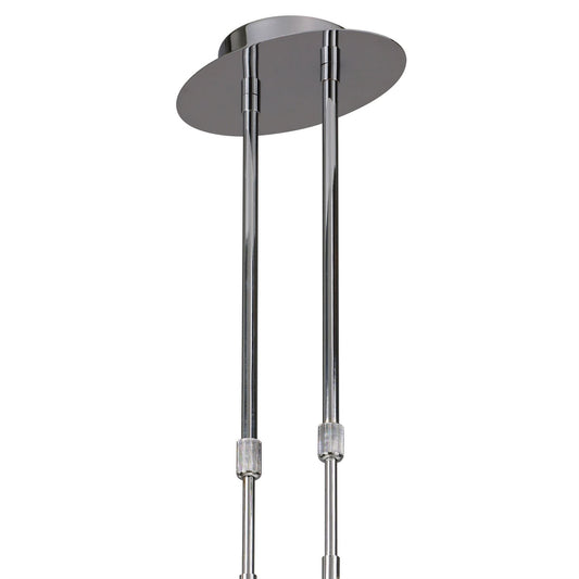 Mantra Guss GU10 Guss Telescopic GU10 3 Light L1, SGU10 Bar, Polished Chrome, White Acrylic, CFL Lamps INCLUDED